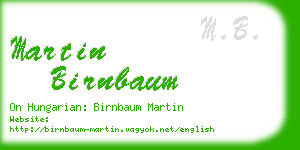 martin birnbaum business card